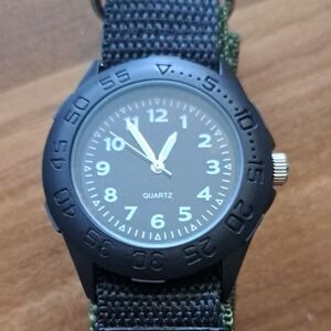 Black Quartz Men's Watch